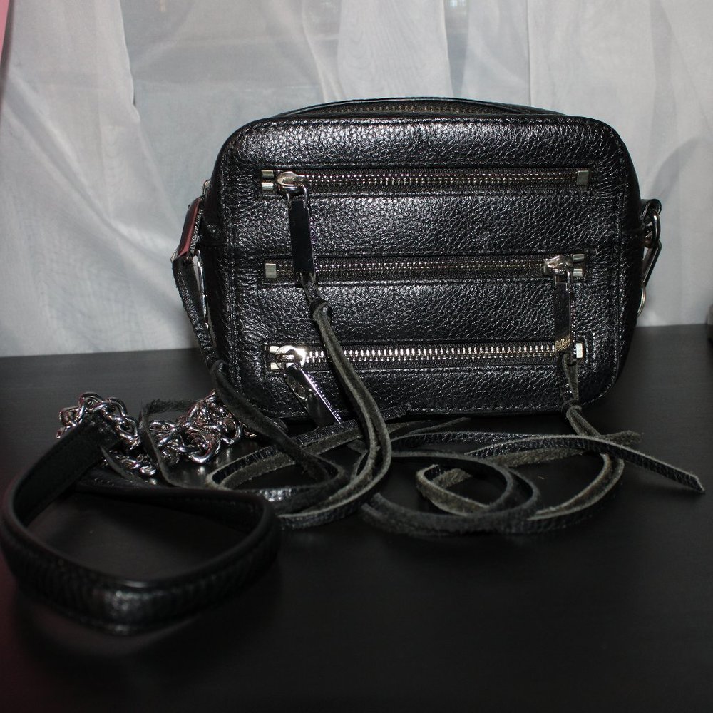 REBECCA MINKOFF Zip Moto Camera Crossbody